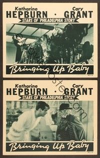 4m687 BRINGING UP BABY 2 LCs R41 Katharine Hepburn, Cary Grant!