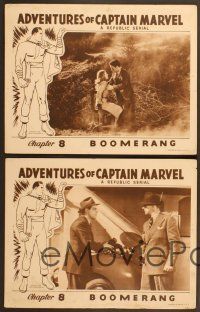 4m595 ADVENTURES OF CAPTAIN MARVEL 4 Chap8 LCs '41 Tom Tyler serial, Boomerang, cool art!