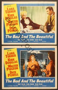 4m643 BAD & THE BEAUTIFUL 3 LCs '53 sexy image of Lana Turner in the mirror!