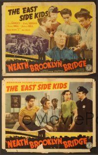 4m594 'NEATH BROOKLYN BRIDGE 4 LCs '42 East Side Kids Leo Gorcey & Huntz Hall, Noah Beery!