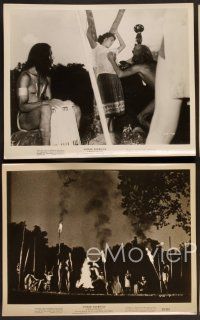 4p453 VIRGIN SACRIFICE 4 8x10 stills '59 featuring members of the savage Vicuni Indian tribe!