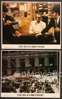 4p219 BLUES BROTHERS 4 color 8x10 stills '80 John Belushi & Dan Aykroyd, Ray Charles, Carrie Fisher