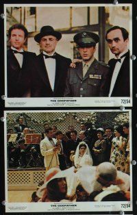 4p007 GODFATHER 9 color 8x10 stills '72 Marlon Brando, Al Pacino, Caan, Francis Ford Coppola classic