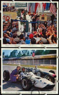 4p003 GRAND PRIX 16 Eng/US color 8x10 stills '67 Formula One race car driver James Garner, Walter