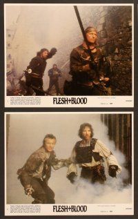 4p062 FLESH & BLOOD 8 8x10 mini LCs '85 Paul Verhoeven, Rutger Hauer, Jennifer Jason Leigh