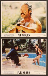 4p063 FLESHBURN 8 8x10 mini LCs '84 a new kind of revenge from the author of Death Wish!