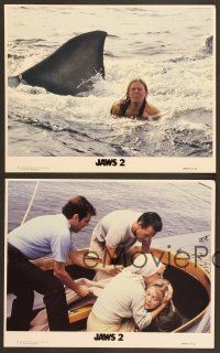 4p228 JAWS 2 4 8x10 mini LCs '78 Roy Scheider, Lorraine Gary, Murray Hamilton, cool shark images!