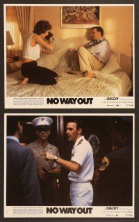 4p102 NO WAY OUT 8 8x10 mini LCs '87 Kevin Costner, Sean Young, Gene Hackman