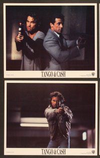 4p139 TANGO & CASH 8 8x10 mini LCs '89 Kurt Russell, Sylvester Stallone, Jack Palance, Teri Hatcher