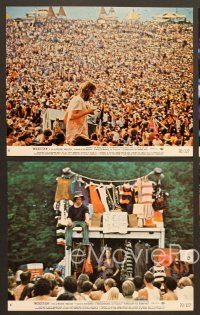 4p217 WOODSTOCK 5 8x10 mini LCs '70 great images of the most famous rock & roll concert ever!