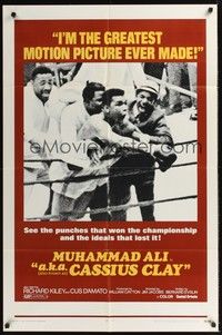 4r013 A.K.A. CASSIUS CLAY 1sh '70 image of heavyweight champion boxer Muhammad Ali in the ring!