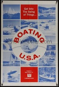 4r132 BOATING USA 1sh '60s Universal short, get into the swing of things, cool images!