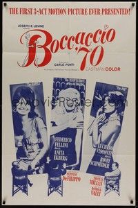 4r135 BOCCACCIO '70 1sh '62 sexy Loren, Ekberg & Schneider, plus Fellini, De Sica & Visconti!