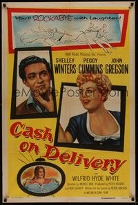 4r172 CASH ON DELIVERY 1sh '56 Shelley Winters, Peggy Cummins, English!
