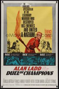 4r267 DUEL OF CHAMPIONS 1sh '64 Alan Ladd destroyed his enemies and united a nation!