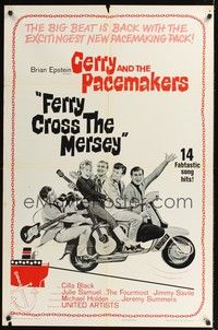 4r303 FERRY CROSS THE MERSEY 1sh '65 rock & roll, the big beat is back, Gerry & the Pacemakers!