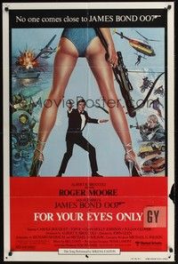 4r317 FOR YOUR EYES ONLY int'l 1sh '81 no one comes close to Roger Moore as James Bond 007!