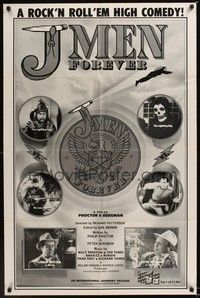 4r472 J-MEN FOREVER silver 1sh '79 a rock & roll 'em high comedy, wacky marijuana images!