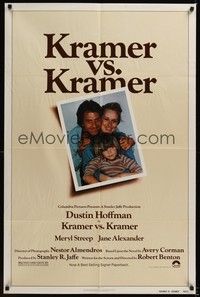4r522 KRAMER VS. KRAMER 1sh '79 Dustin Hoffman, Meryl Streep, child custody & divorce!