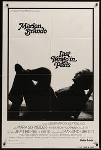4r541 LAST TANGO IN PARIS 1sh '72 Marlon Brando, Maria Schneider, Bernardo Bertolucci