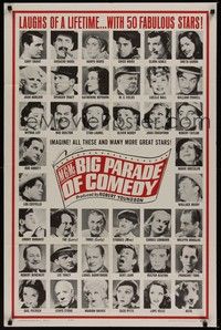 4r639 MGM'S BIG PARADE OF COMEDY 1sh '64 W.C. Fields, Marx Bros., Abbott & Costello, Lucille Ball!