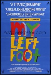 4r690 MY LEFT FOOT reviews 1sh '89 Daniel Day-Lewis, life, laughter, and the occasional miracle!