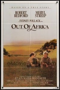 4r739 OUT OF AFRICA 1sh '85 Robert Redford & Meryl Streep, directed by Sydney Pollack!