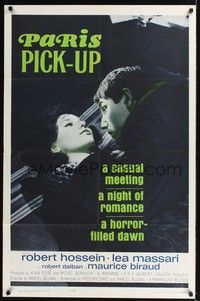 4r749 PARIS PICK-UP 1sh '63 Le Monte-Charge, a night of romance, a horror-filled dawn!
