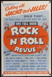 4r810 ROCK 'N' ROLL REVUE 1sh '56 Bill Haley's Comets, the hottest combos with the coolest music!