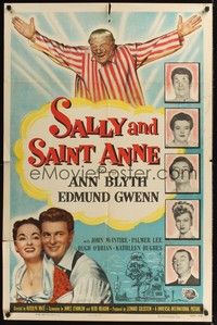 4r821 SALLY & SAINT ANNE 1sh '52 Ann Blyth, Edmund Gwenn, Frances Bavier!