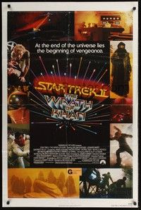 4r874 STAR TREK II 1sh '82 The Wrath of Khan, Leonard Nimoy, William Shatner, sci-fi sequel!