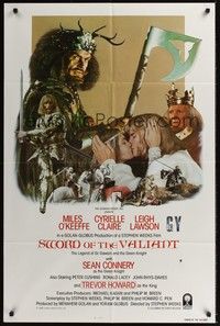 4r898 SWORD OF THE VALIANT int'l 1sh '84 Miles O'Keeffe as Sir Gawain, Sean Connery!