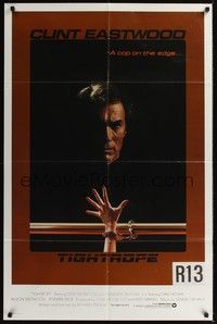 4r924 TIGHTROPE int'l 1sh '84 Clint Eastwood is a cop on the edge, cool handcuff image!