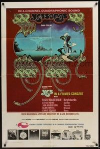 4r994 YESSONGS 1sh '75 directed by Peter Neal, great art, Yes, rock & roll!