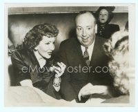 4s165 ALFRED HITCHCOCK/CLAUDETTE COLBERT 7x9 news photo '46 director & star at The Stork Club!