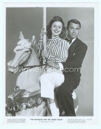 4s183 BACHELOR & THE BOBBY-SOXER 8x10 still '47 Cary Grant riding carousel horse w/Shirley Temple!