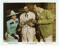 4s037 CAIRO color 8x10 still '42 Lionel Atwill looks at Arab man with model airplane!