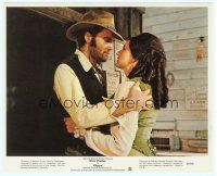 4s040 CHARRO color 8x10 still '69 close up of cowboy Elvis Presley holding pretty Ina Balin!