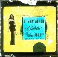 4t217 GILDA Aust glass slide '46 sexy Rita Hayworth full-length in sheath dress, different!