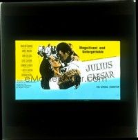 4t224 JULIUS CAESAR Aust glass slide '53 Marlon Brando, James Mason & Greer Garson, Shakespeare