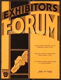 4t042 EXHIBITORS FORUM exhibitor magazine January 14, 1932 Barbara Stanwyck in Forbidden!
