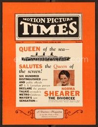 4t037 MOTION PICTURE TIMES exhibitor magazine April 22, 1930 The Divorcee is the greatest talkie!