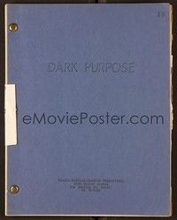 4t135 DARK PURPOSE script '64 L'Intrigo, screenplay by Bernard C. Schoenfeld!