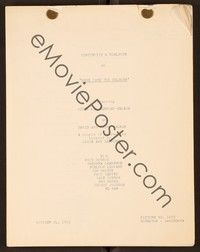 4t146 HERE COME THE NELSONS script October 24, 1951, screenplay by Donald Nelson & Davenport!