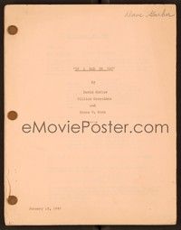 4t148 IF I HAD MY WAY script January 13, 1940, screenplay by David Butler, Conselman, & Korn!