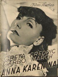 4t172 ANNA KARENINA German program '36 Greta Garbo, Fredric March, Freddie Bartholomew, different!