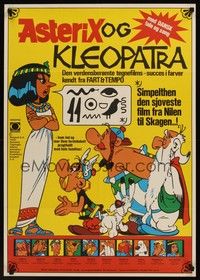 4v516 ASTERIX & CLEOPATRA Danish '69 wacky art of characters from French cartoon!