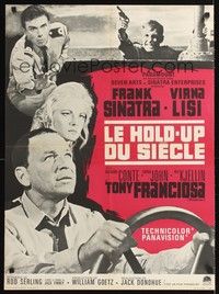 4v198 ASSAULT ON A QUEEN French 23x32 '66 different art of Frank Sinatra & sexy Virna Lisi!