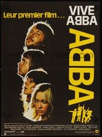 4v238 ABBA: THE MOVIE French 15x21 '78 Swedish pop rock, headshots of all 4 band members!