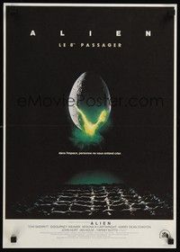 4v239 ALIEN French 15x21 '79 Ridley Scott sci-fi monster classic, cool hatching egg image!